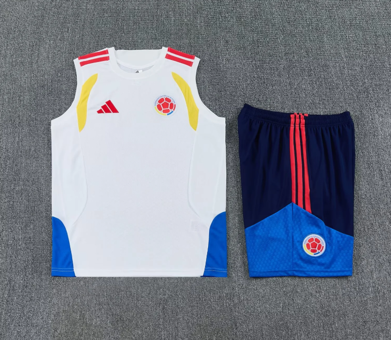 Colombia Conjunto Entrenamiento 2026 Blanco Sin Mangas