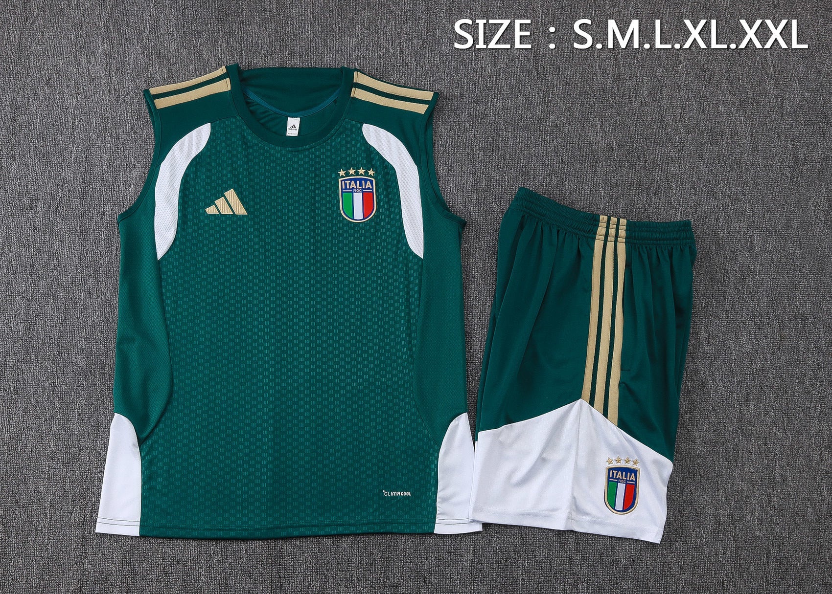 Italia Conjunto Entrenamiento 2026 Verde Sin Mangas
