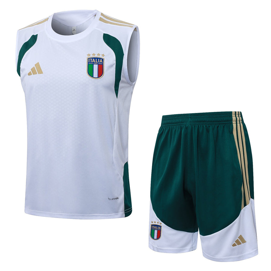 Italia Conjunto Entrenamiento 2026 Blanco Sin Mangas