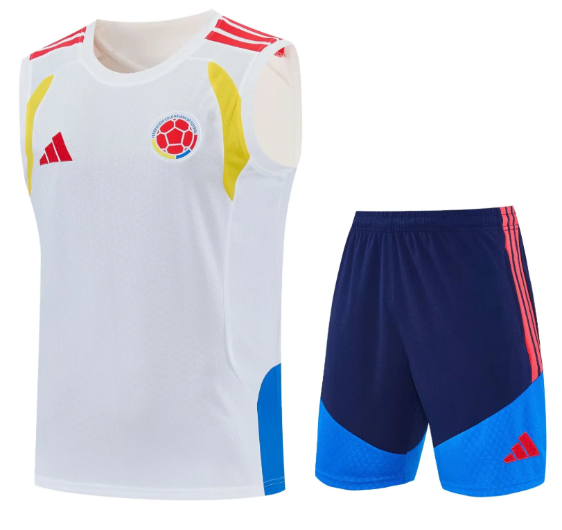 Colombia Conjunto Entrenamiento 2026 Blanco Sin Mangas