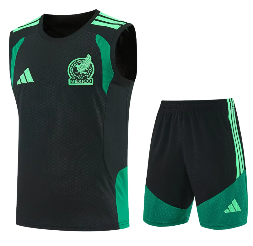 Mexico Conjunto Entrenamiento 2026 Negro Sin Mangas
