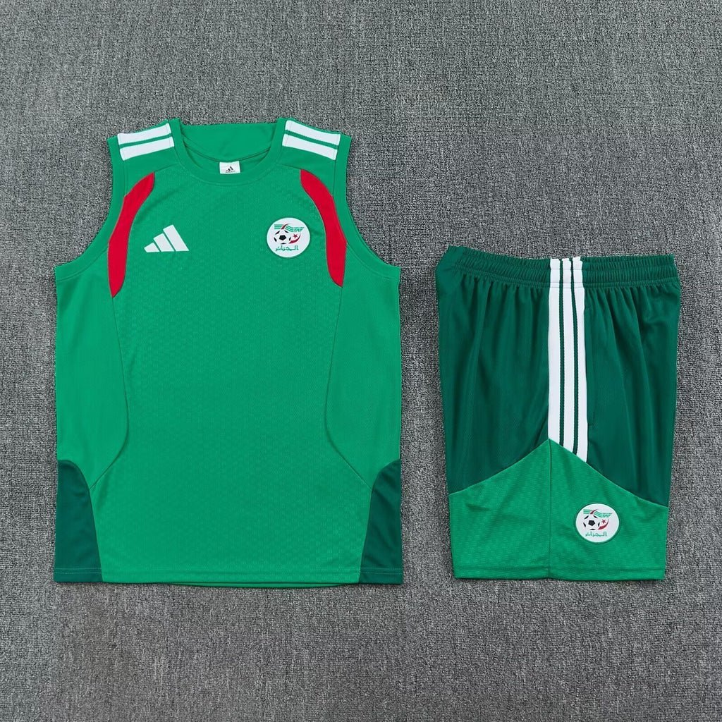 Algeria Conjunto Entrenamiento 2026 Verde Sin Mangas