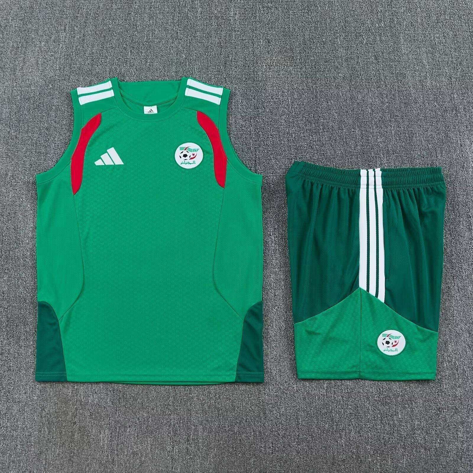 Algeria Conjunto Entrenamiento 2026 Verde Sin Mangas