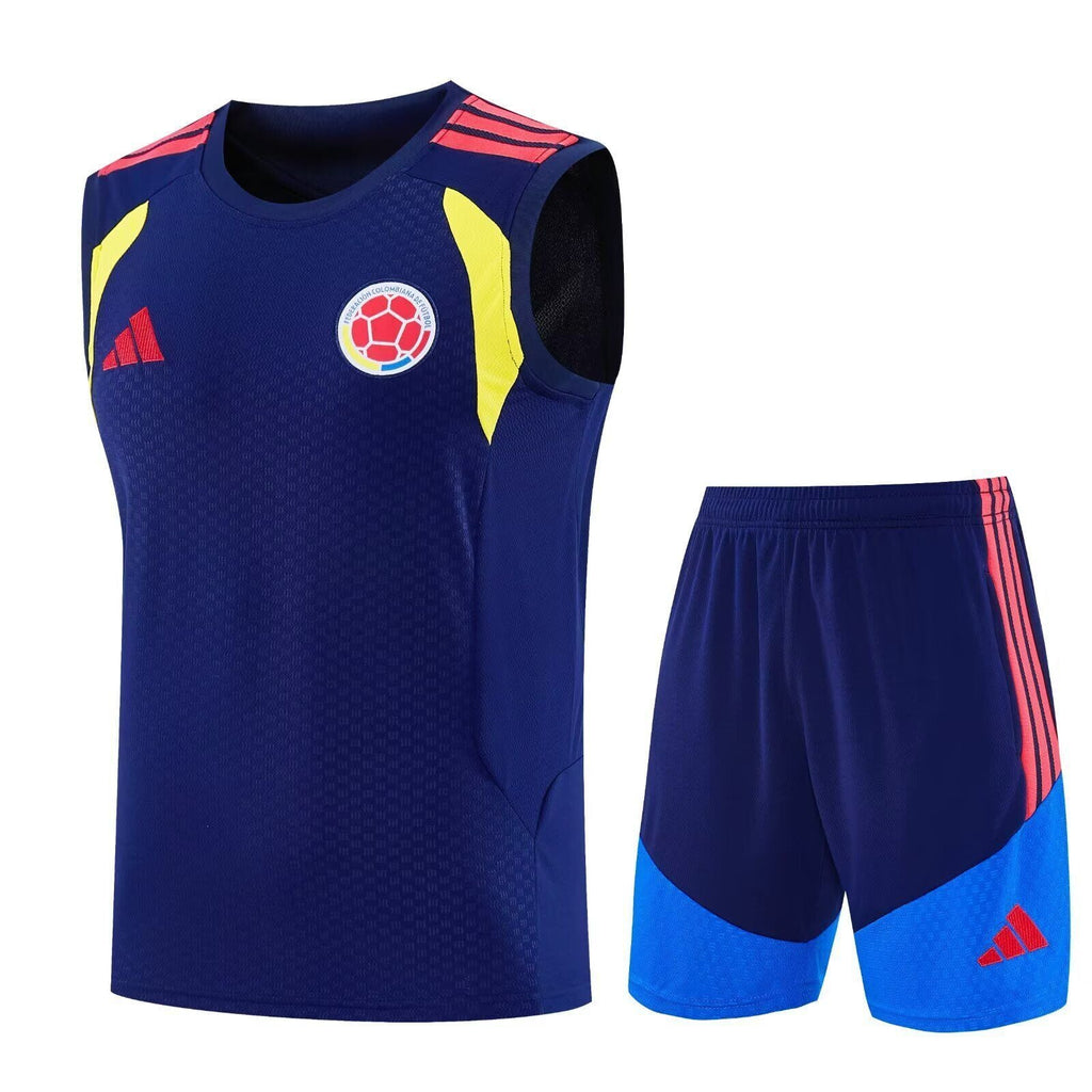 Colombia Conjunto Entrenamiento 2026 Azul Sin Mangas