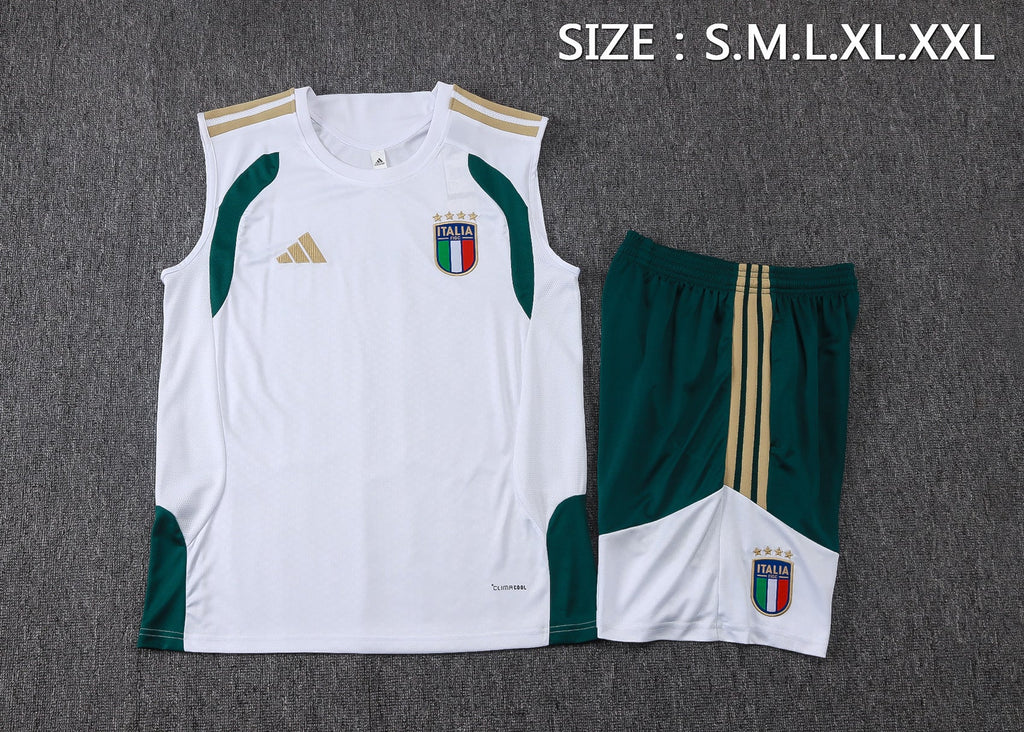 Italia Conjunto Entrenamiento 2026 Blanco Sin Mangas