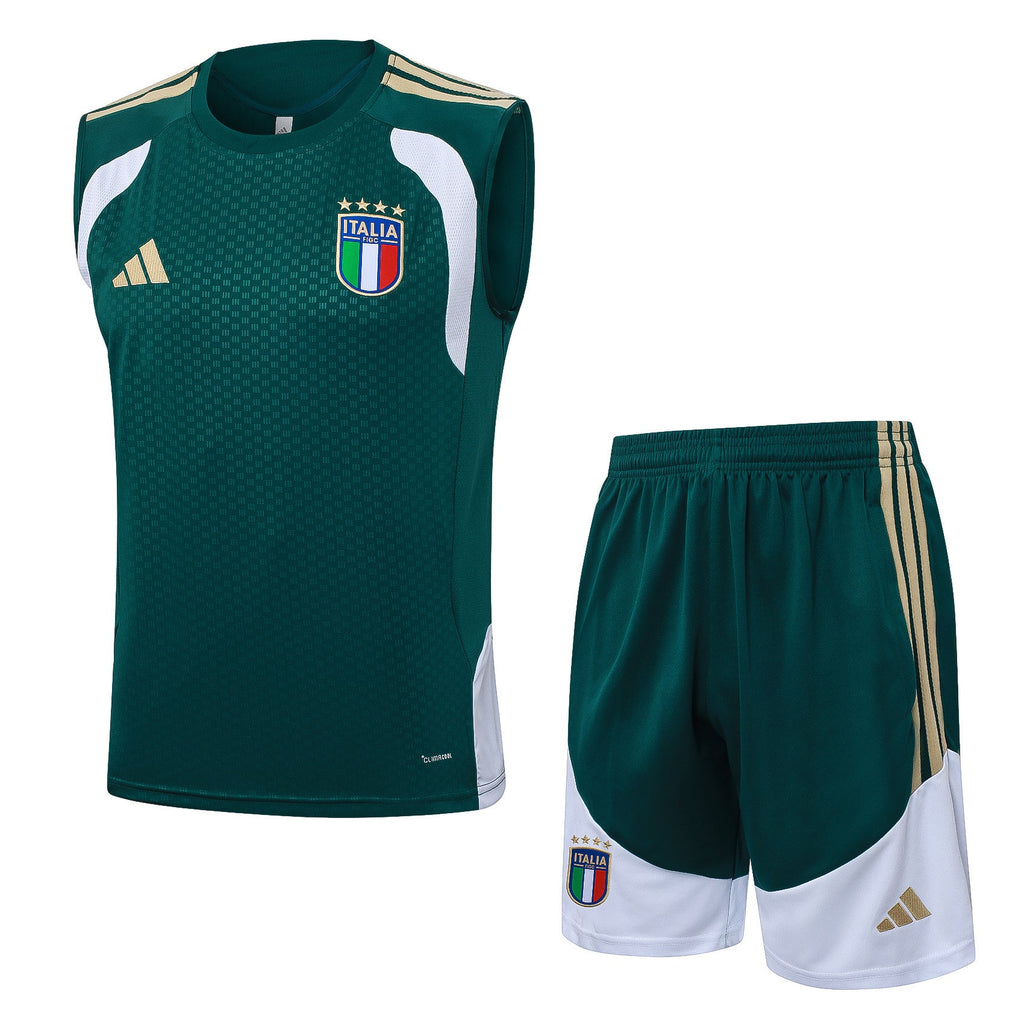Italia Conjunto Entrenamiento 2026 Verde Sin Mangas