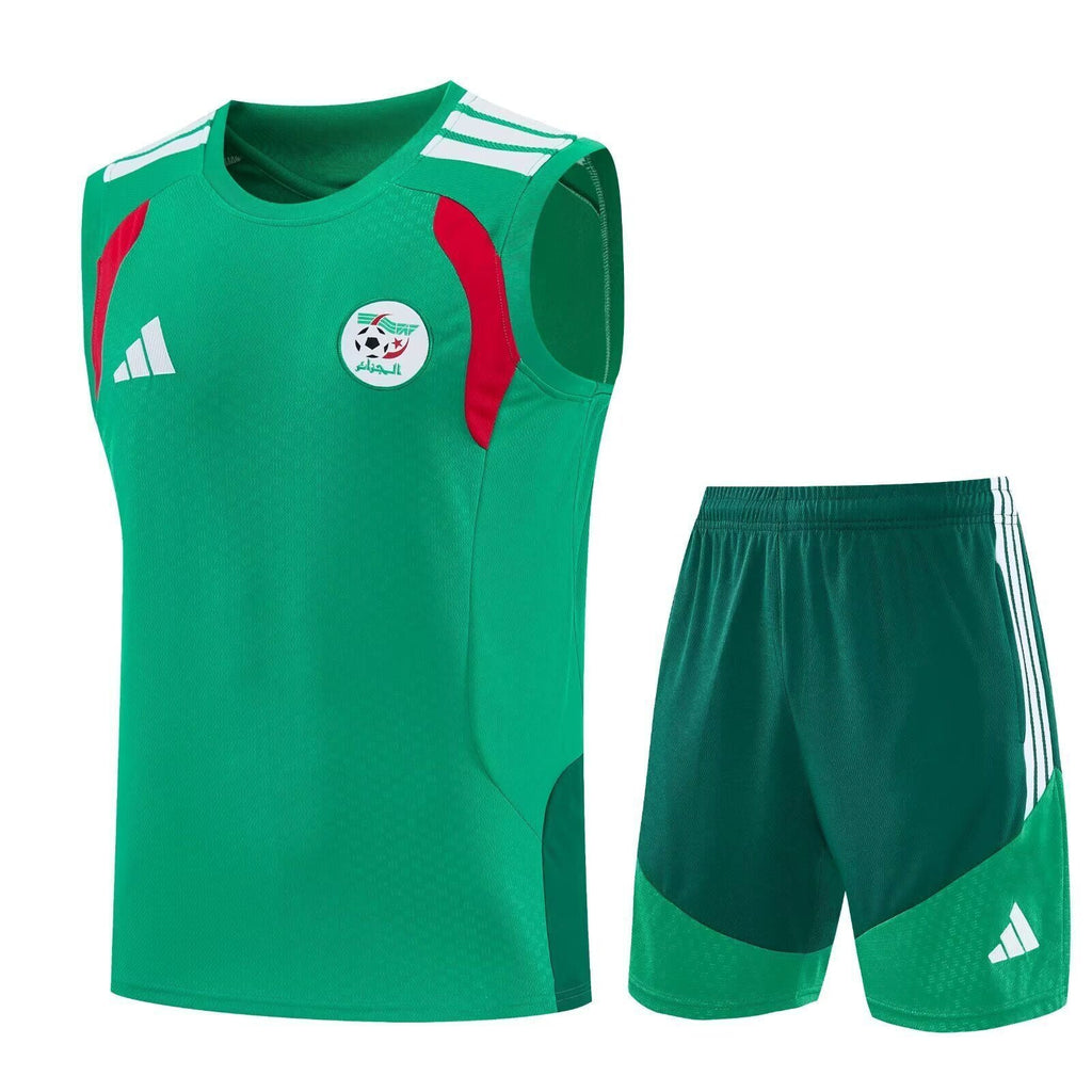 Algeria Conjunto Entrenamiento 2026 Verde Sin Mangas