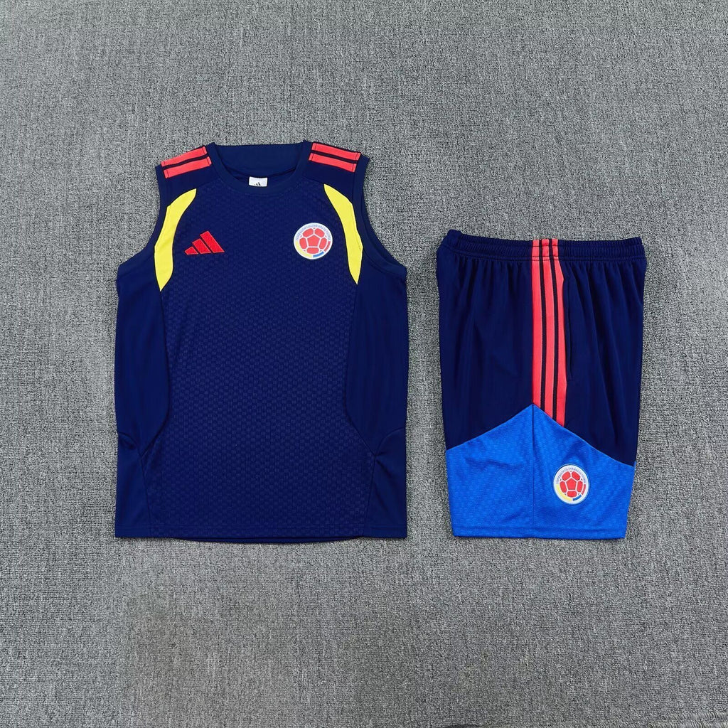 Colombia Conjunto Entrenamiento 2026 Azul Sin Mangas